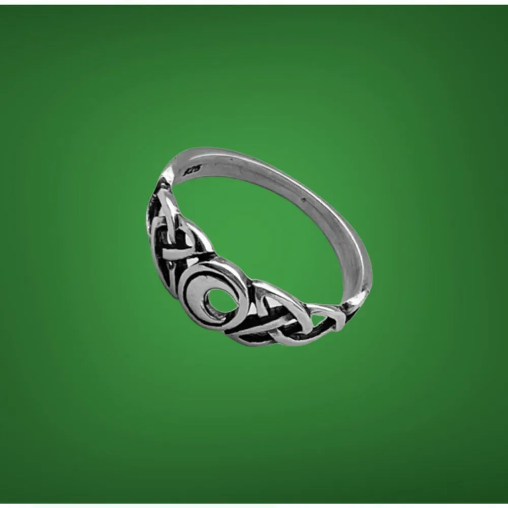 Sterling Silver Celtic Moon Ring